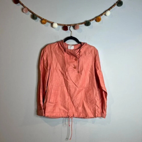 Calvin Klein coral linen blend anorak jacket - Picture 1 of 4